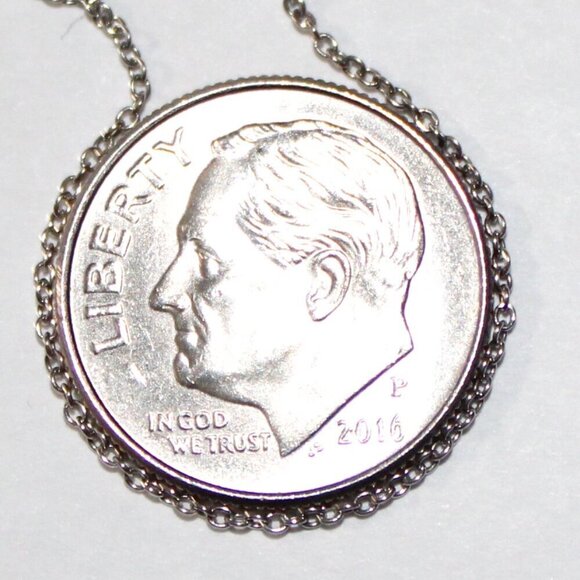 Sterling Silver Minimalist Blue Topaz Necklace - Picture 4 of 7